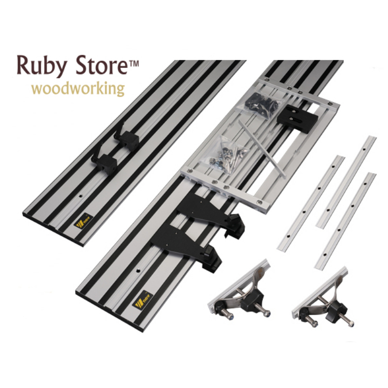 W-new 2x1.4m Circular Saw Guide Rails Tracks + Universal Base for Circular Saw, Track Saw, Plunge Saw, Woodworking