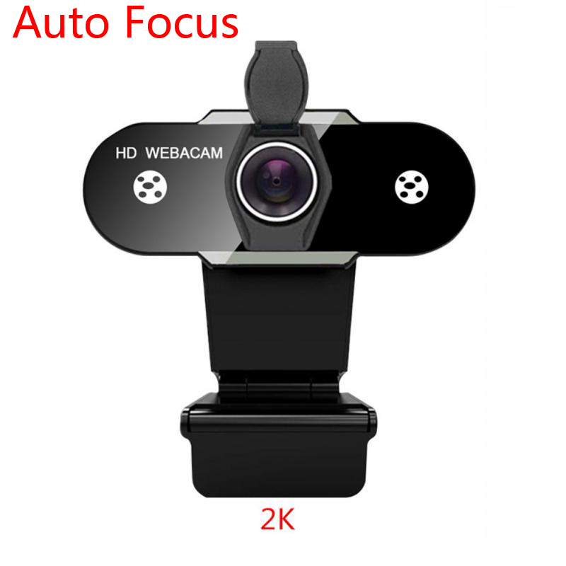 Full HD 2K Webcam For Computer Auto Focus Camera With Micphone Adjustable USB Laptop Webcams For Live Video Conference