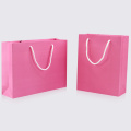 10pcs / pink paper bag holiday gift clothing gift packaging shopping bag belt support printing 1 color simple logo