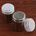 Flour Salt Sifter Sugar Condiment Bottle Containers Chocolate Powder Shaker+16Pcs Coffee Stencils Template Duster Spray Coffee