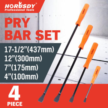 Hot sell 4Pcs Pry Bar Set Tool Heavy Duty Crowbar Strike Cap Nail Puller Chisel Car Repair Tools Remover Removal Hand Tool Set