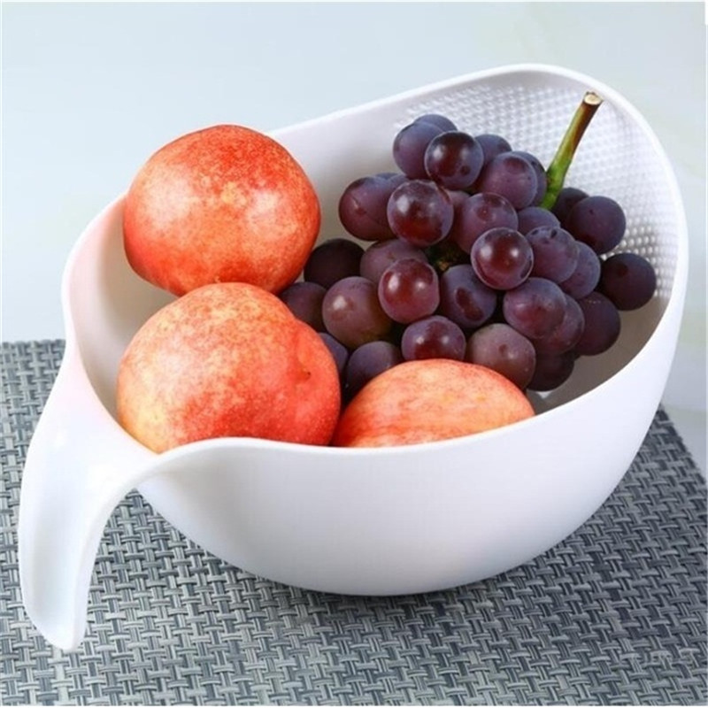 1pcs Rice Washer Quinoa Strainer Cleaning Veggie Fruit Kitchen Tools with Handle Newest Plastic rice cleaner S/M