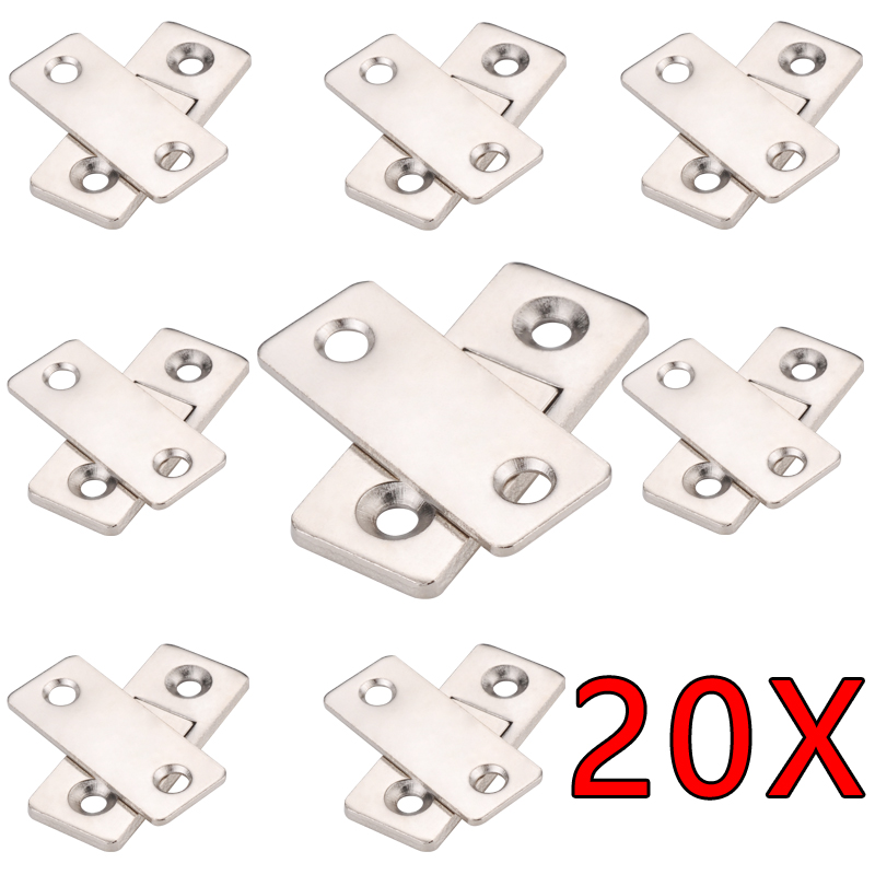 Myhomera 20 Sets / 8 Sets Strong Magnetic Door Closer Cabinet Door Catches Latch Furniture Doors Magnet Stop Cupboard Ultra Thin