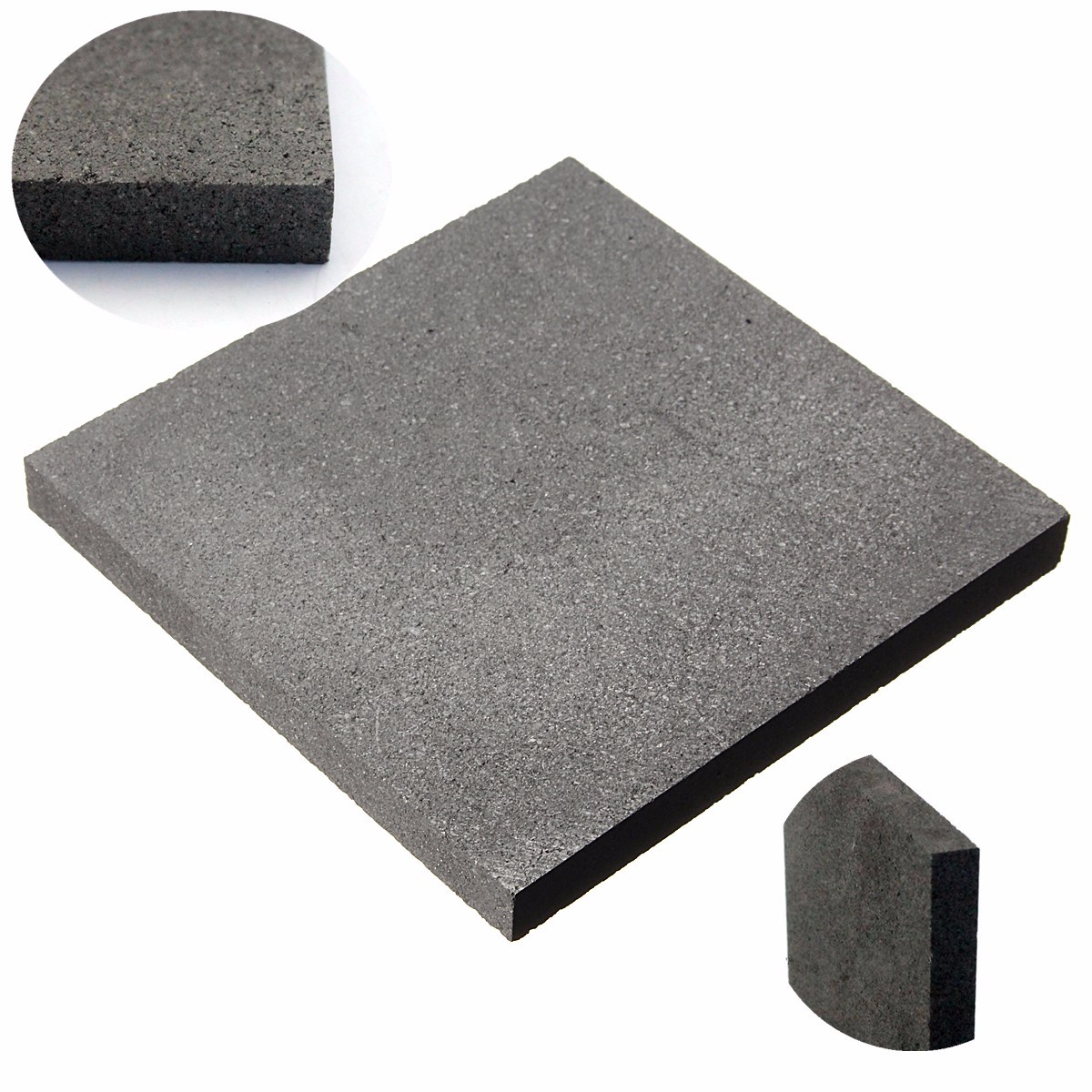 100x100x10mm High Purity 99.9% Graphite Block Electrode Rectangle Plate Blank Sheet