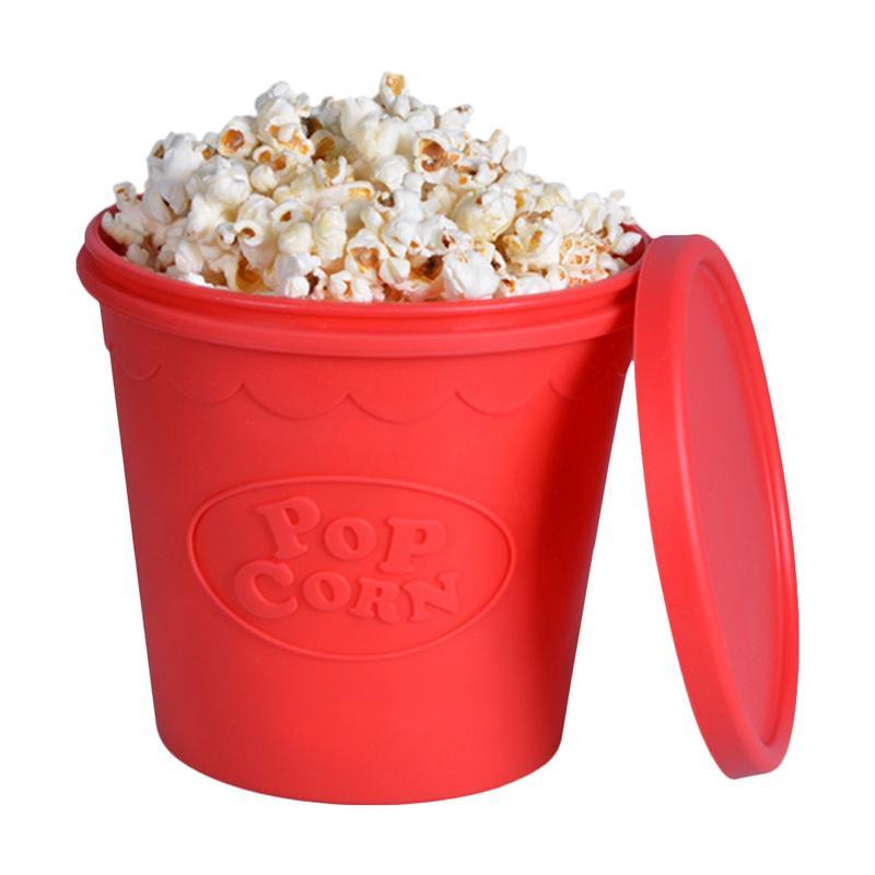 2020 New Popcorn Microwave Silicone Foldable Red High Quality Kitchen Easy Tools DIY Popcorn Bucket Bowl Maker With Lid bowls