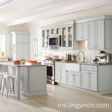 China Kabinet Shaker Kelabu Pepejal Dapur Modular China Kabinet Shaker Kelabu Pepejal Dapur Modular