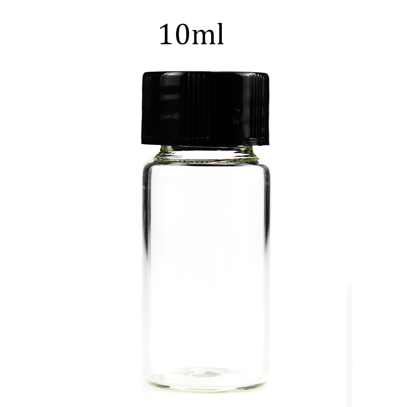 LAB 3ml to 50ml Transparent clear Glass sample bottles essential oil bottle Lab Chemistry Vial Container