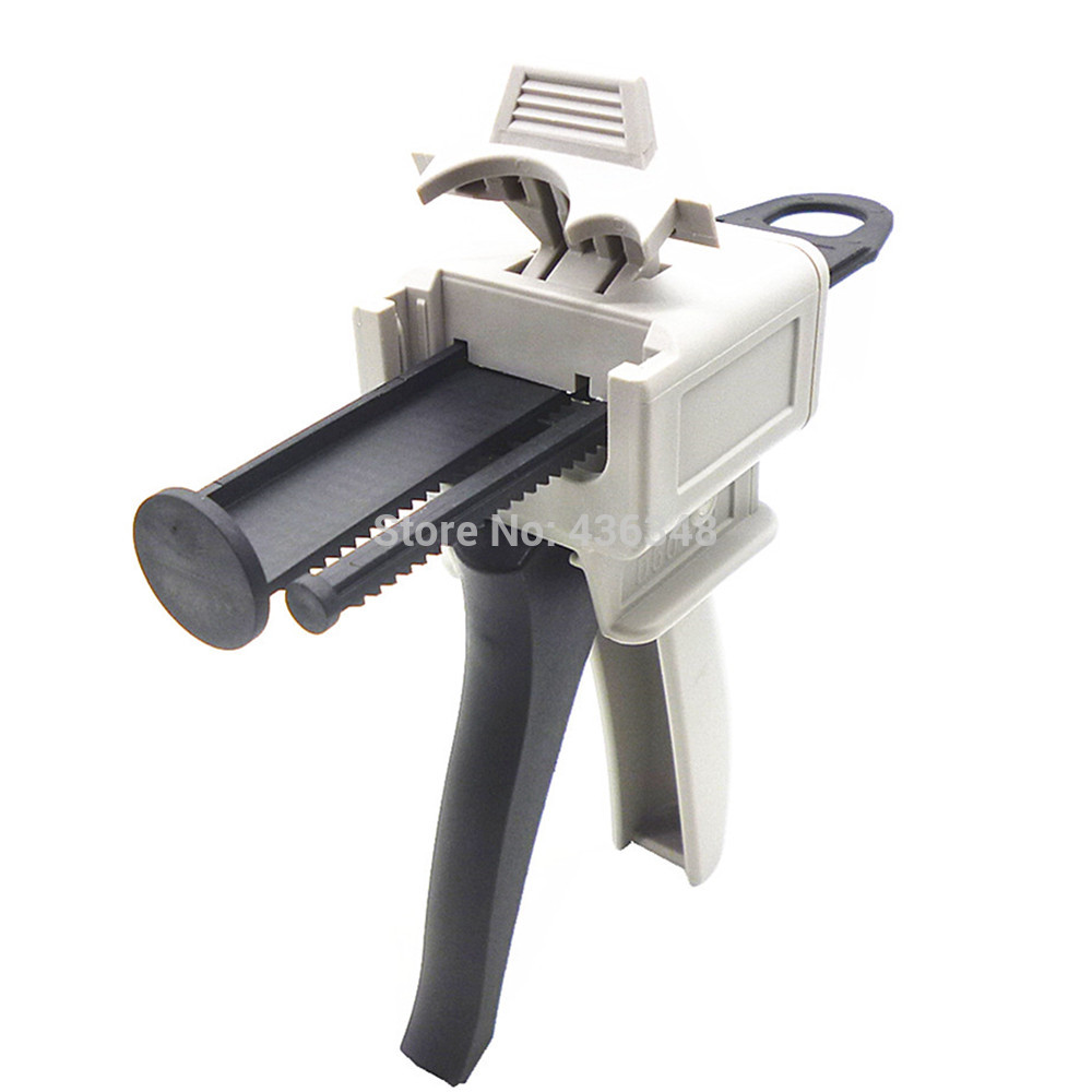 50ml 10:1 AB Caulking Dispensing Gun Glue Adhesive Dispenser Handle Manual Silica Gel Epoxy Resin Two-Liquid Mixing Glue Gun