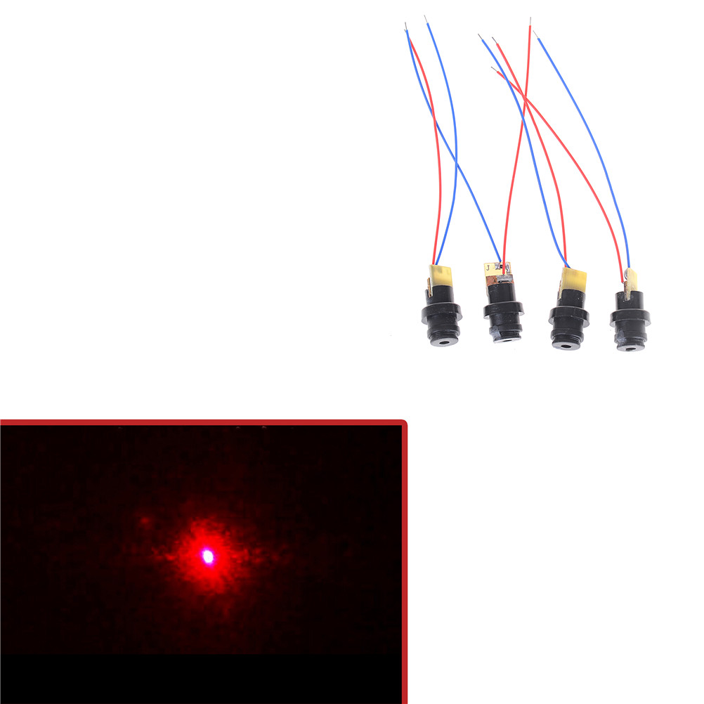 2Pcs Black Red Plastic Laser Head Module Laser Diode Laser Dot P0.05 4.5V 12mm