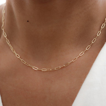 14K Gold Filled Necklace Handmade Gold Choker Boho Chain Collier Femme Kolye Collares Women Jewelry Necklace for Women