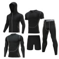 5pcs / set Men's Tracksuit Gym Fitness Compression Sports Suit Clothing Running Jogging Sports Wear Exercise Workout Tights 2020