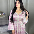 Abaya Dubai Turkey Muslim Satin Hijab Dress Kaftan Islam American Clothing Maxi Dresses Abayas For Women Vestidos Robe Musulman