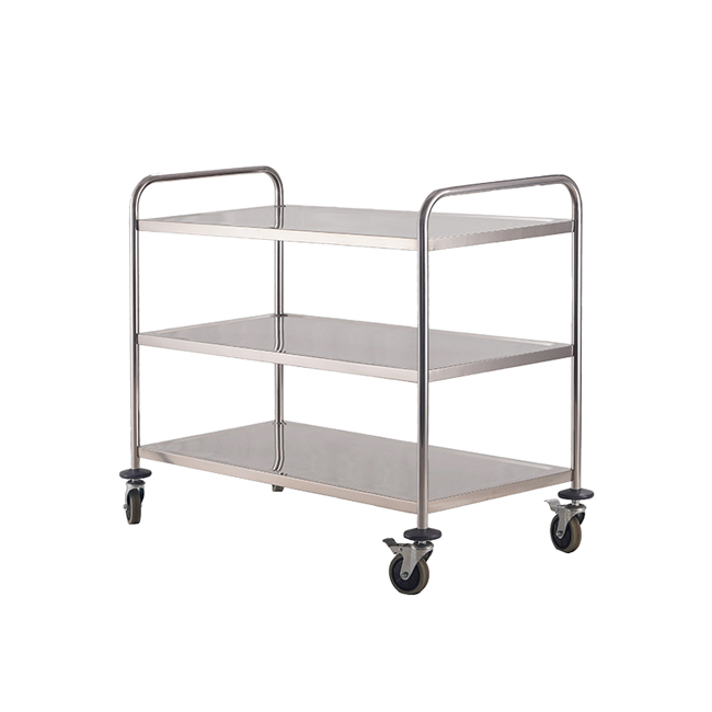 tier Stainless Steel Serving Trolley,