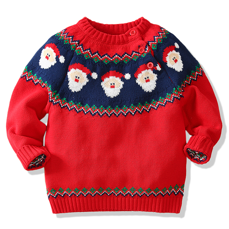 Baby Boys Girls Winter Autumn Cartoon Pullover Knit Sweaters Christmas New Year Costume Girls Boys Sweaters Coat Clothes