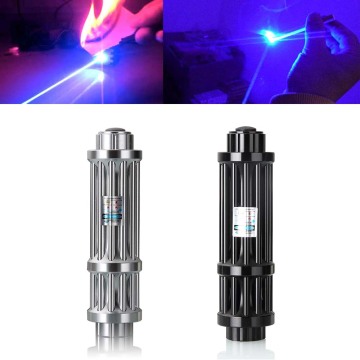 Most Powerful Blue Laser torch Military 450nm High Power laser Pointer Pen Adjustable Focus Burning Paper Matches