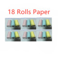18 rolls color paper
