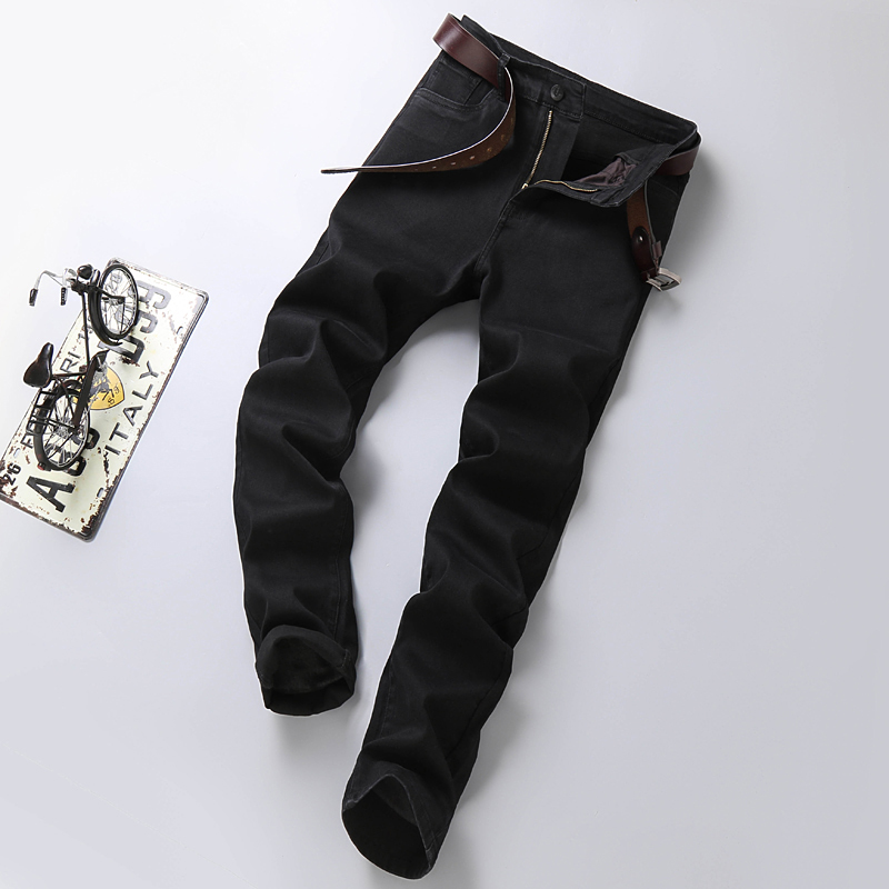 Classic Style Men's Black Slim Jeans 2021 New Business Fashion Stretch Denim Skinny Jean Trousers Male Brand Pants