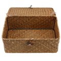 Seaweed Hand-Woven Storage Box Storage Box Desktop Sundries Storage Box Clothes Storage Basket Finishing Basket With Lid