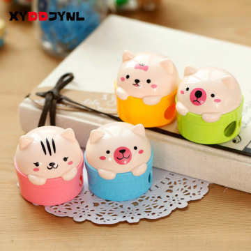 Special !!!1pc Cute Bear Pencil Design Double Orifice Mini Pencil Sharpener / Children Cartoon Pencil Sharpener Random Delivery