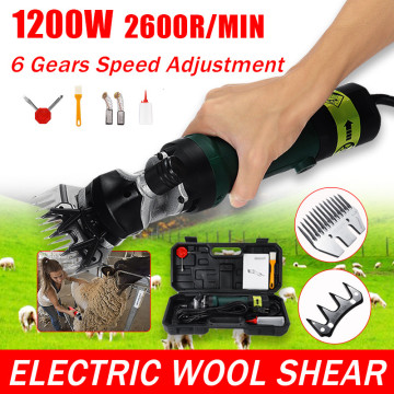 1200W Electric Wool scissor Sheep Goat Shearing 6 Gears 220V/110V Speed Machine Clipper Farm Shears Cutter Cut Machine With Box