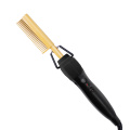 Gold Hair Comb Fast Smoothing Electric Hair Straightener Brush Ceramic Heating Temperature hot comb
