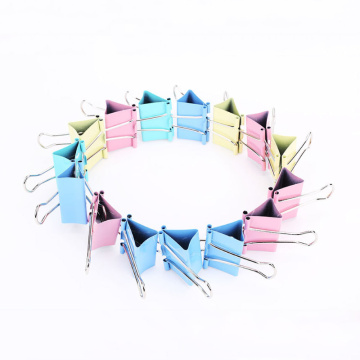 60 pcs/lot 15mm Colorful Metal Binder Clips Notes Letter Paper Clips Office Stationery Binding Supplies Paper Clamp Clips