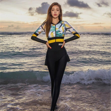 2020 Meiyier Fashion Korean style Women snorkeling clothes for swimming surfing diving wetsuit one piece skirted wet suit padded