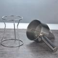 Stainless Steel Piston Funnel w/Support for Sauce Cream Dosing Funnel for Sauce