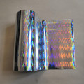 Hot stamping foil holographic foil silver thick line pattern hot press on paper or plastic heat transfer film