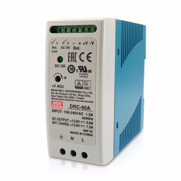 MEAN WELL DRC-60A DRC-60B 13.8V 27.6V 60W Original UPS DIN Rail security industry or battery systerms Switching Power Supply