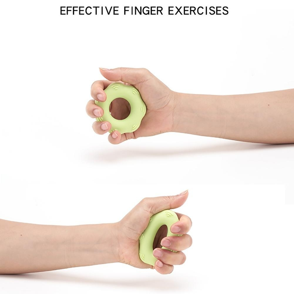 Hand Massage Grip Finger Strength Exercise Training Rehabilitation Silicone Ring kids portable stress irritability Relief Toy