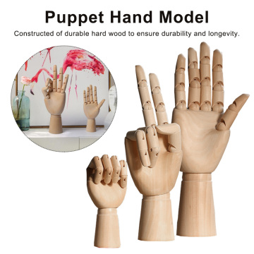 12/10/7 Inches Tall Wooden Hand Drawing Sketch Mannequin Model Wooden Mannequin Hand Movable Limbs Human Artist Model
