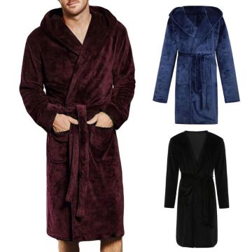 NEW Men & Ladies Cotton Hooded Bathrobe Towelling Bath robe Dressing Gown