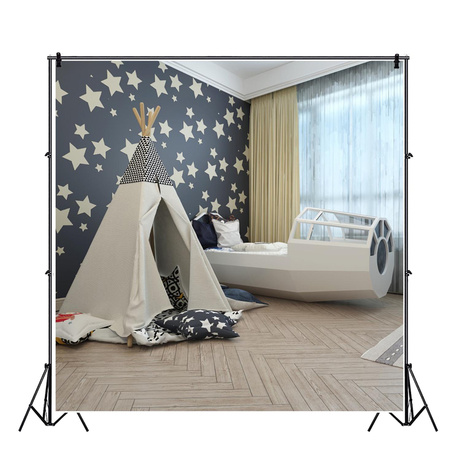 Laeacco Photography Backdrops Boudoir Tent Wigwam Bedroom Baby Child Interior Photo Background For Photo Studio Photophone