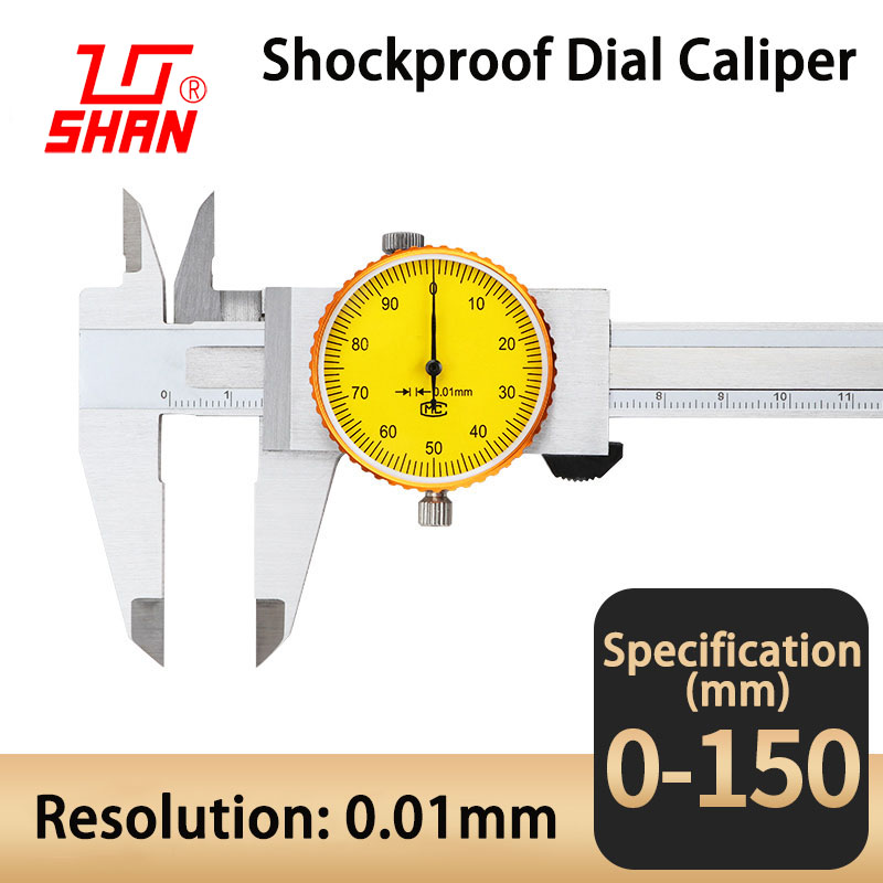 Dial calipers 0.01mm High precision stainless steel vernier with table caliper 0-150 mm shockproof calipers dial vernier caliper