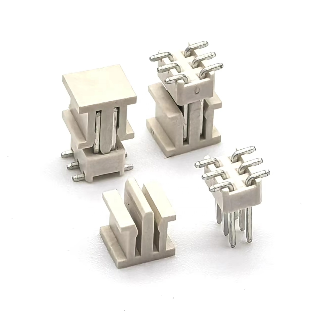 Dual Row SMT H2.5mm 2*3P LCP Lighting LED Strip Connector 1.5mm Pitch Pin Header Brass Contact Material for PCB Applications