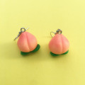 Cute Handmade Polymer Clay Peach Dangle Drop Earrings Funny Lovely Fruit Earrings for Woman Girl Summer Unique Jewelry