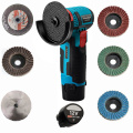 Mini 12 Volt. brushless cordless angle grinder mini cutter with saw blade&two battery