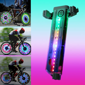 Bicycle Motorcycle Bike Tyre Tire Wheel Lights 32 LED Flash Spoke Light Lamp Outdoor Cycling Lights For 24 Inches Wheel #94465