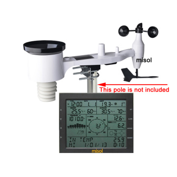 MISOL / professional weather station / wind speed /direction rain meter pressure temperature humidity UV / with solar charge