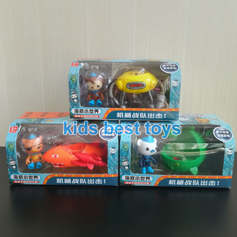 3 sets Octonauts Submarine Boat Ship Model GUP-A Lantern Boat with Octonauts Figures Baby Toys Gift