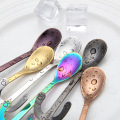 UPORS 2Pcs/set Panda Coffee Spoons 304 Stainless Steel Hanging Coffee Scoop Spoon Teaspoon Bear Moka Ice Cream Desert Tea Tools