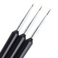 ELECOOL 3Pcs nail brush Black Handle Dotting Paint brushes UV Gel Liner Polish Nail Art Brushes tool Brushes for manicure