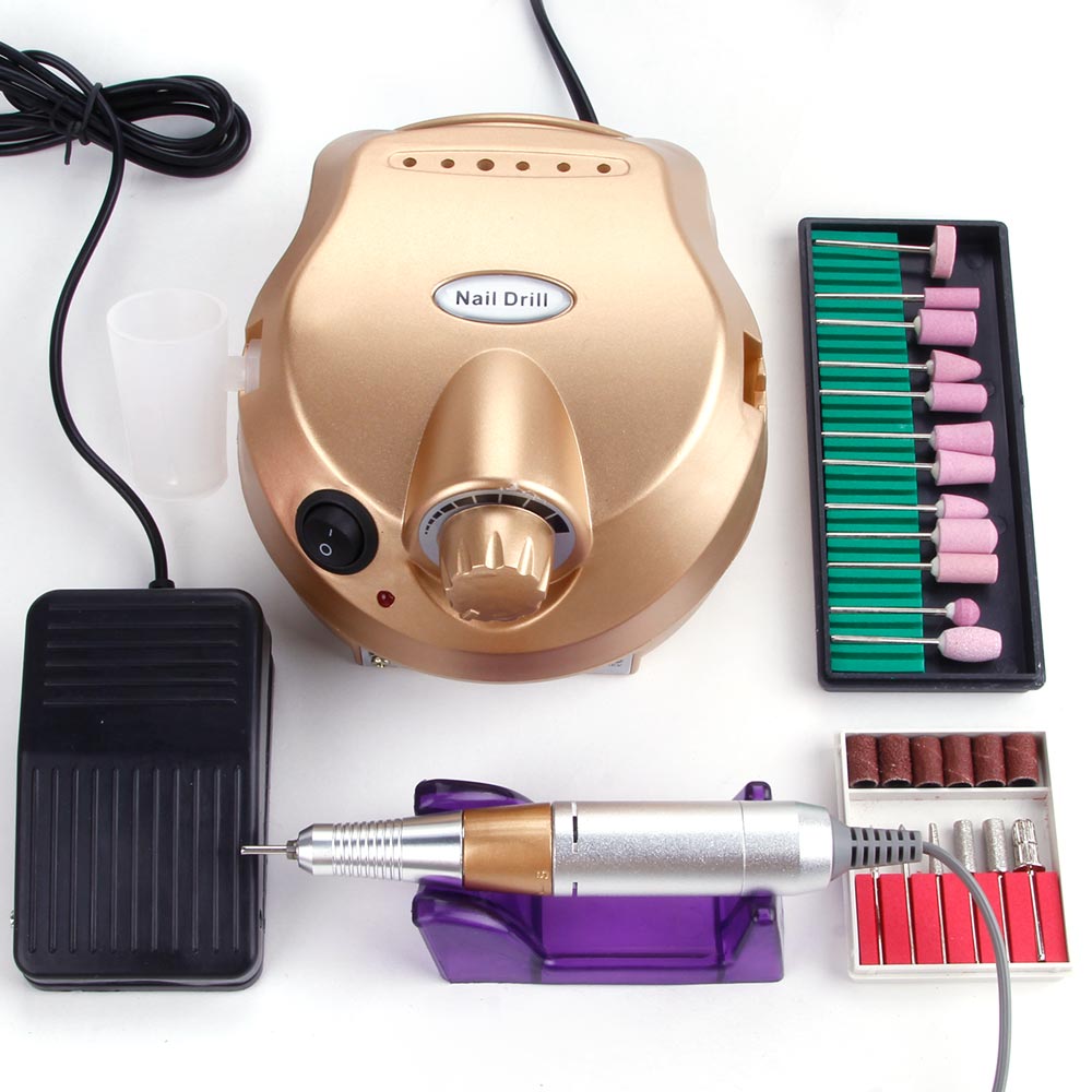 30000RPM Manicure Set Electric Nail Drill Machine Pedicure Tools Professional Nail Art Files with Milling Cutters Ceramic Cutter