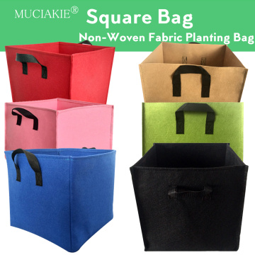 MUCIAKIE 1PCS Gallon Garden Grow Square Planting Bag Plant Container Pouch With Handles Garden Seedlings Cultivation Bag Garden