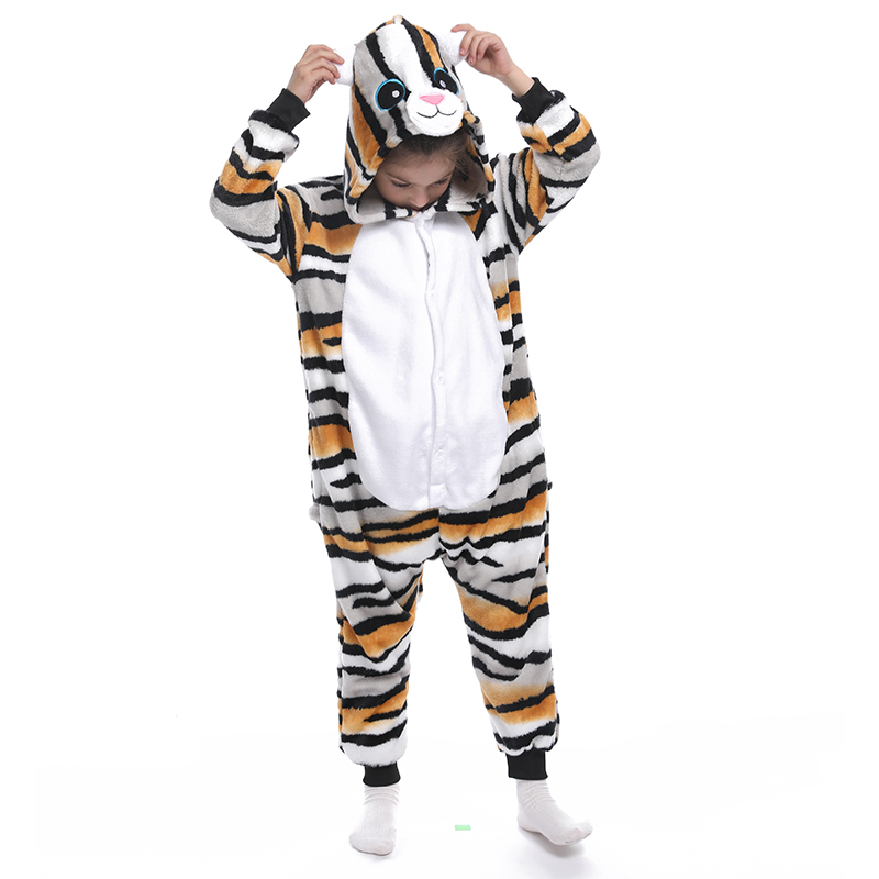 Kigurumi Unicorn Pajama Child Boys Winter Flannel Licorne Pajamas Kids Panda Pyjamas Sleepwear Oneise Girls Pijamas for 4-12 Y