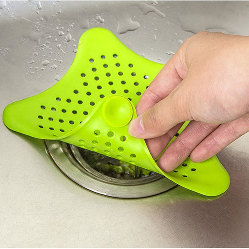 Silicone Kitchen Drains Sink Strainers Filter Sewer Drain Hair Colander Bathroom Cleaning Tool Kitchen Sink Accessories F