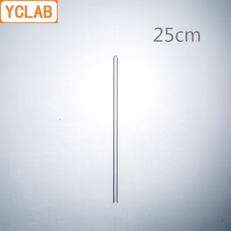 YCLAB 25cm Glass Stirrer Rod Mixing Guide Liquid Laboratory Chemistry Equipment