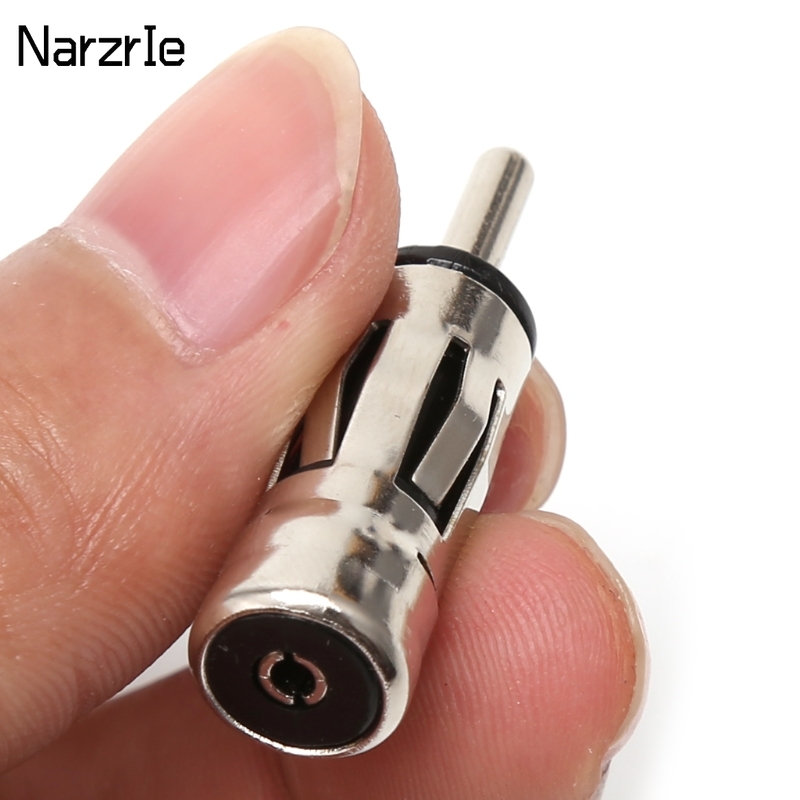 Car Vehicles Radio Stereo ISO To Din Aerial Antenna Mast Adapter Connector Plug for Car Radio Stereo Autoradio Fit Most Types