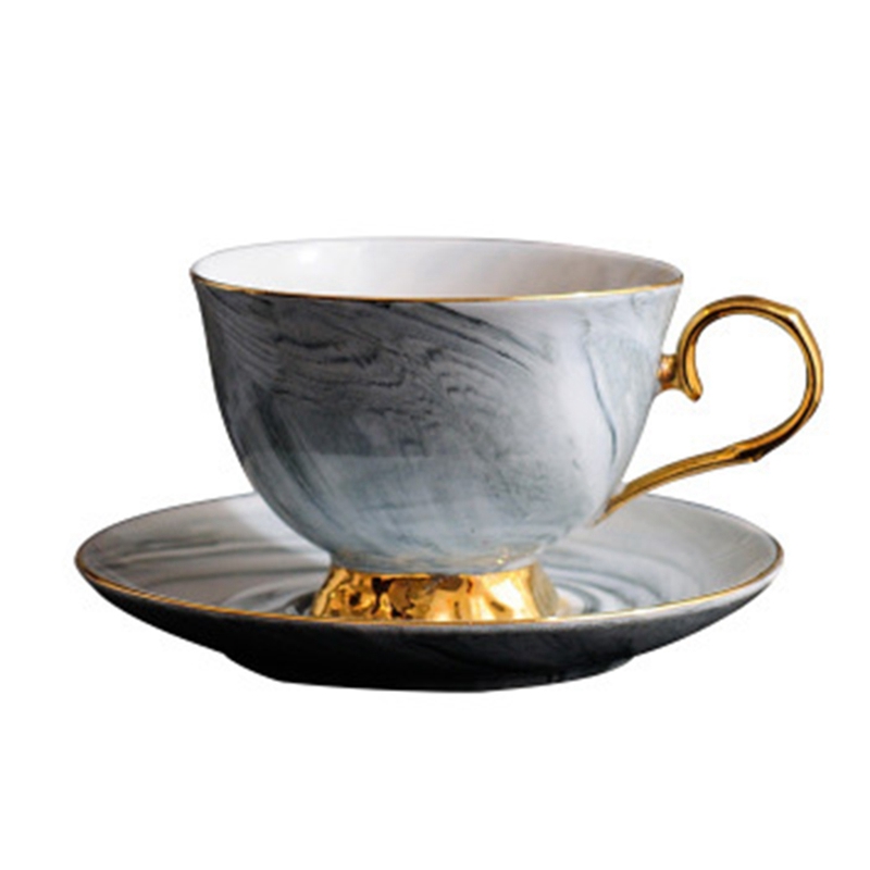 Marble Phnom Penh Ceramic Coffee Cup and Saucer Set Afternoon Tea Cup Lovers Gifts